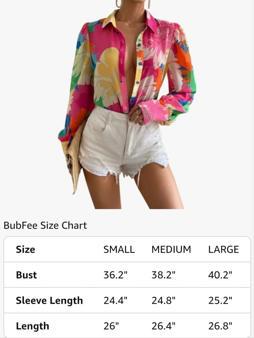 Floral Semi Sheer Blouse Medium - Picture 10 of 10